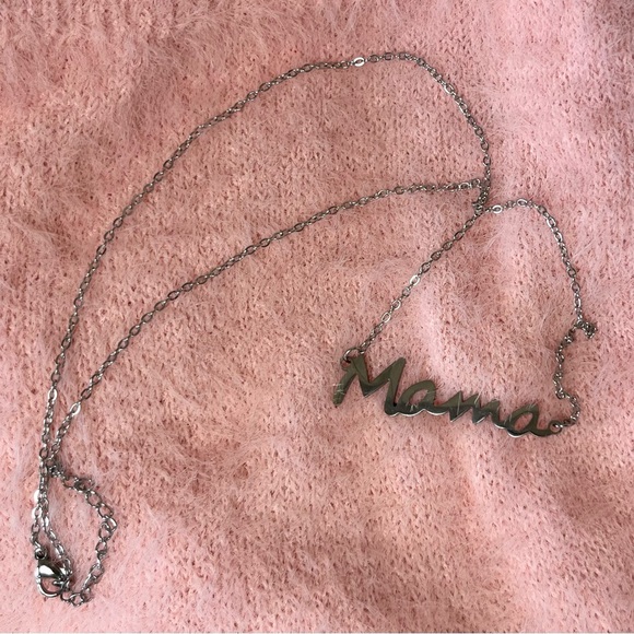 “Mama” Silver Plated Necklace - Picture 3 of 6